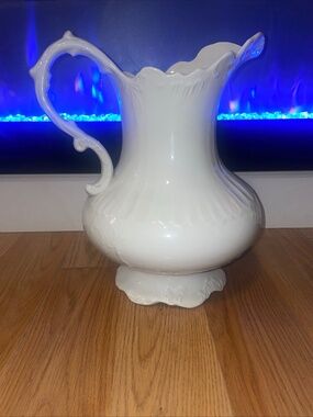 Vintage white pitcher